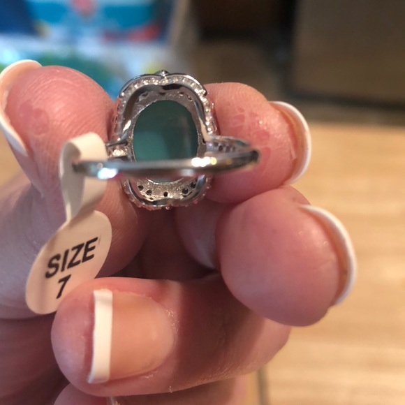 Buy 2 get 1 free natural green opal ring - Picture 4 of 5